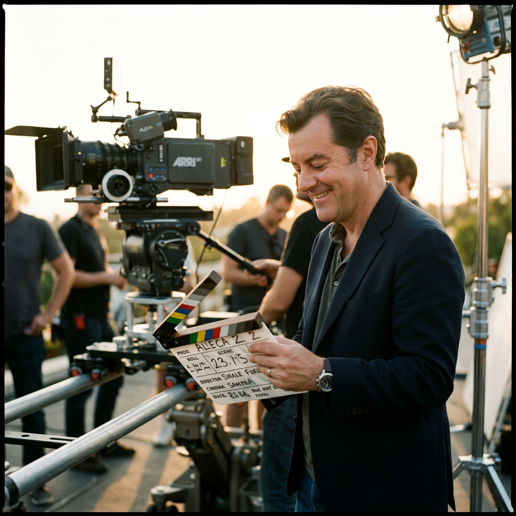 On set as director